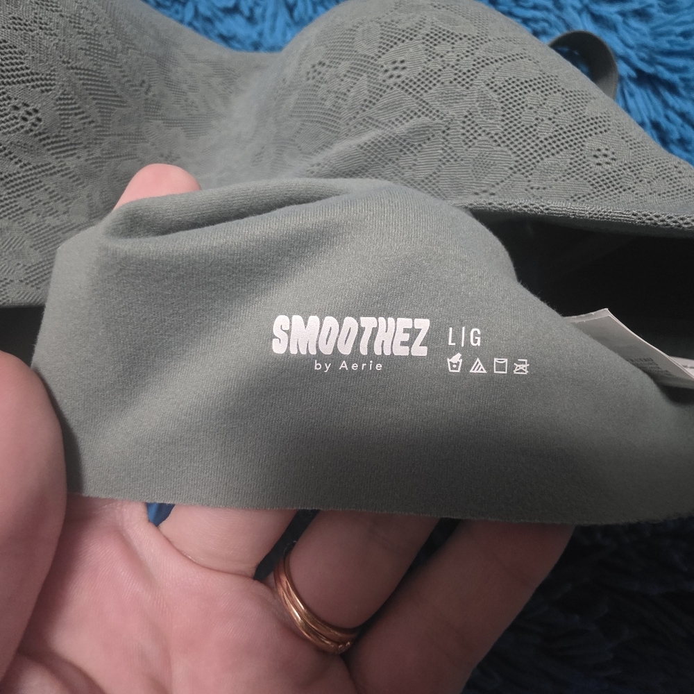 Aerie Smoothiez Lace Bra-ish Wireless Bralette Size Large - Picture 8 of 12